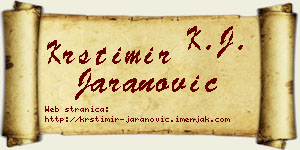Krstimir Jaranović vizit kartica